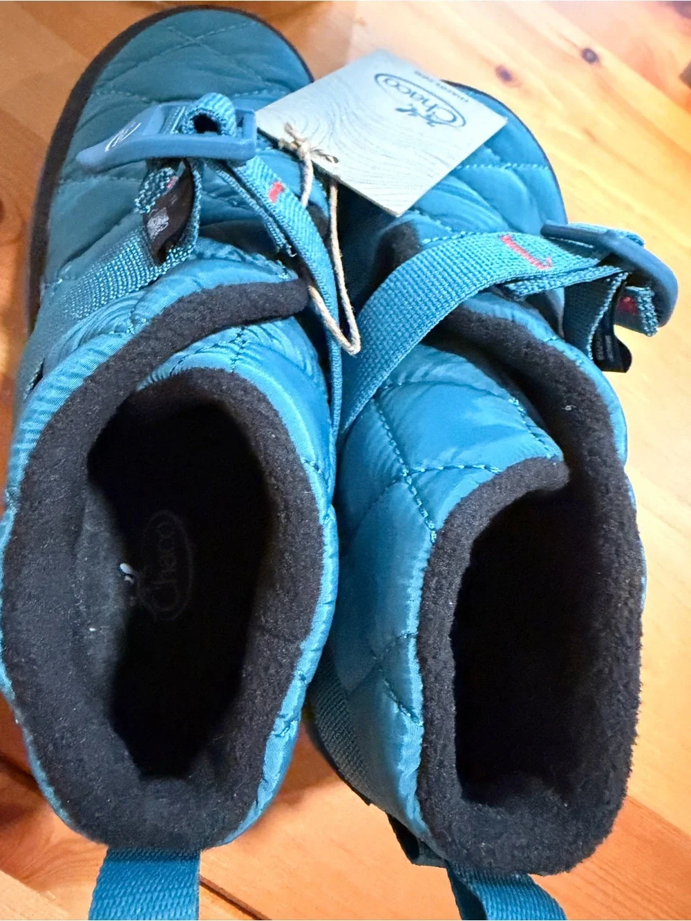 NWT Chaco Glacier Blue Ramble Puff Kids Ankle Boot